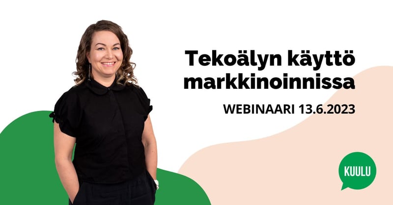 Tekoälyn käyttö markkinoinnin suunnittellussa ja toteuttamisessa koulutuswebinaari