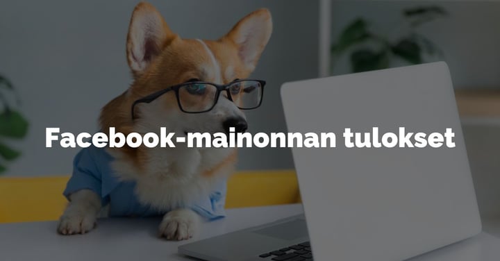 Facebook-mainonnan tulokset näet mainosraportista ja kassan kilinästä.