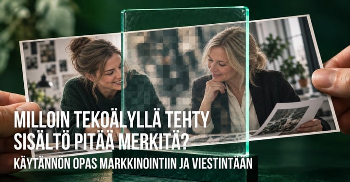 milloin tekoälyllä tehty sisältö pitää merkitä? Käytännön opas markkinoinnille ja viestinnälle