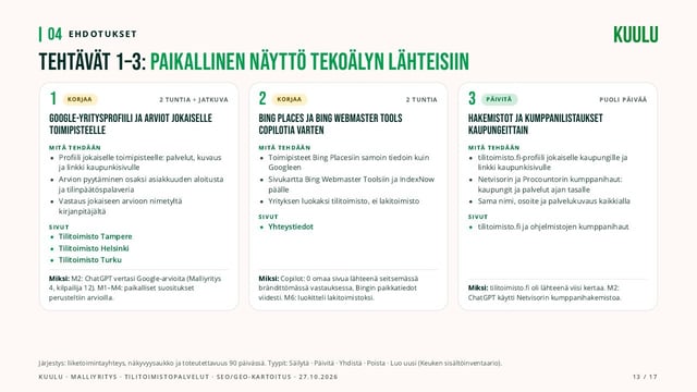 Tehtävät 1–3