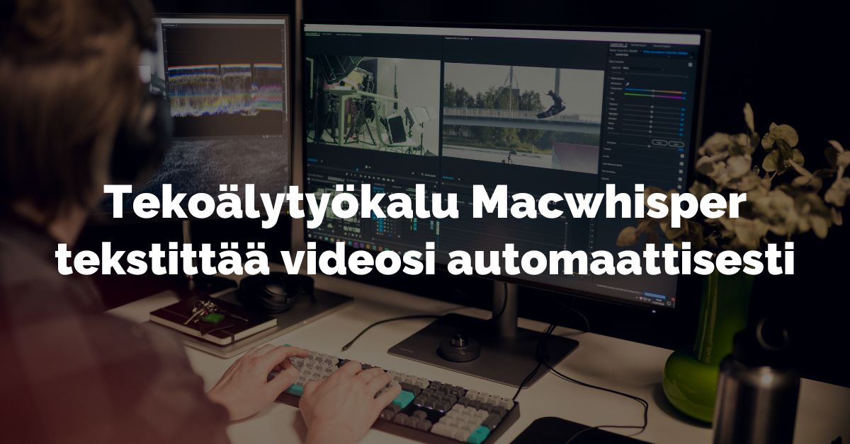 Tekoälytyökalu Macwhisper tekstittää videot automaattisesti