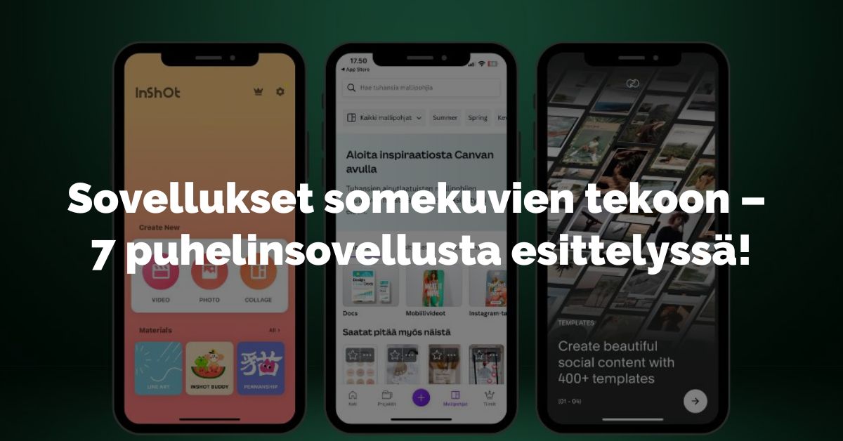 Puhelinsovellukset somekuvien tekemiseen