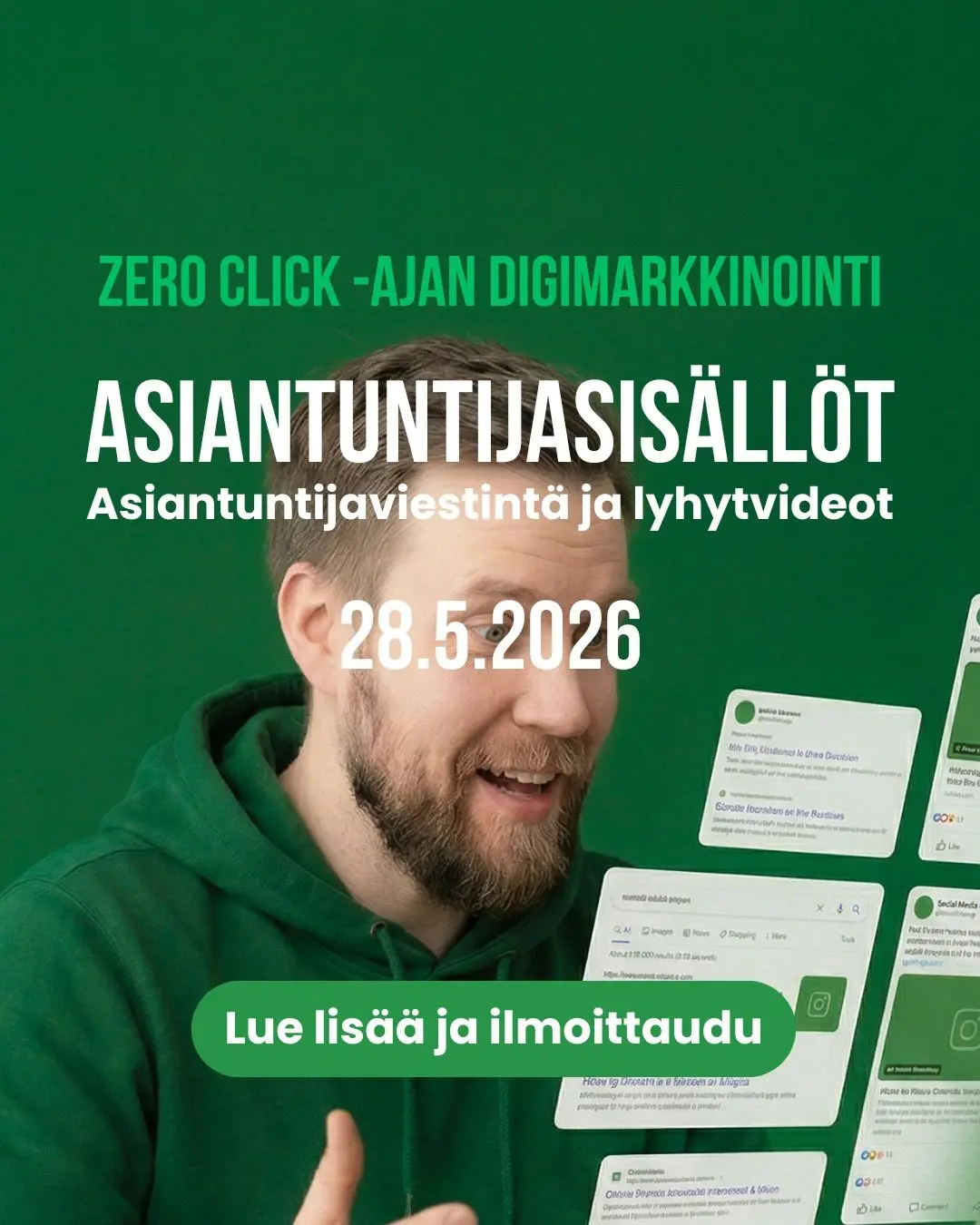 Zero click Koulutus CTA etusivu
